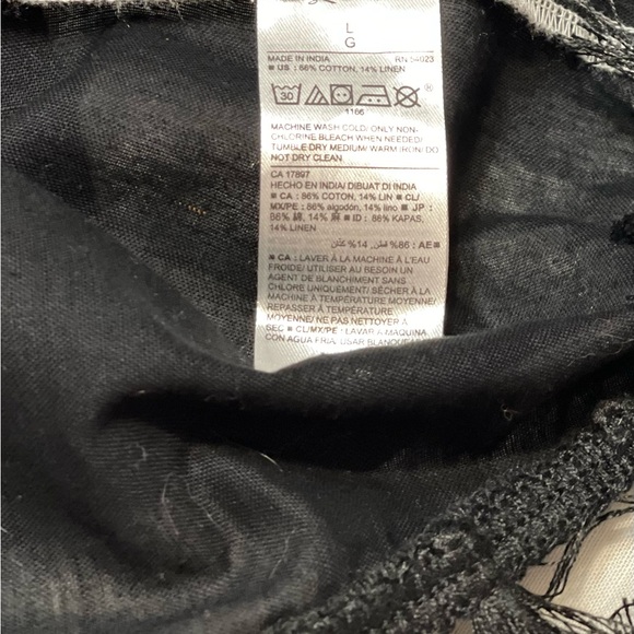 Old Navy Swim Cover Dress Womens Large Ombre Linen Blend Tasseled Beach Vacation - Picture 6 of 9